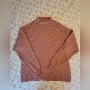 Elegant Mauve Turtleneck Sweater